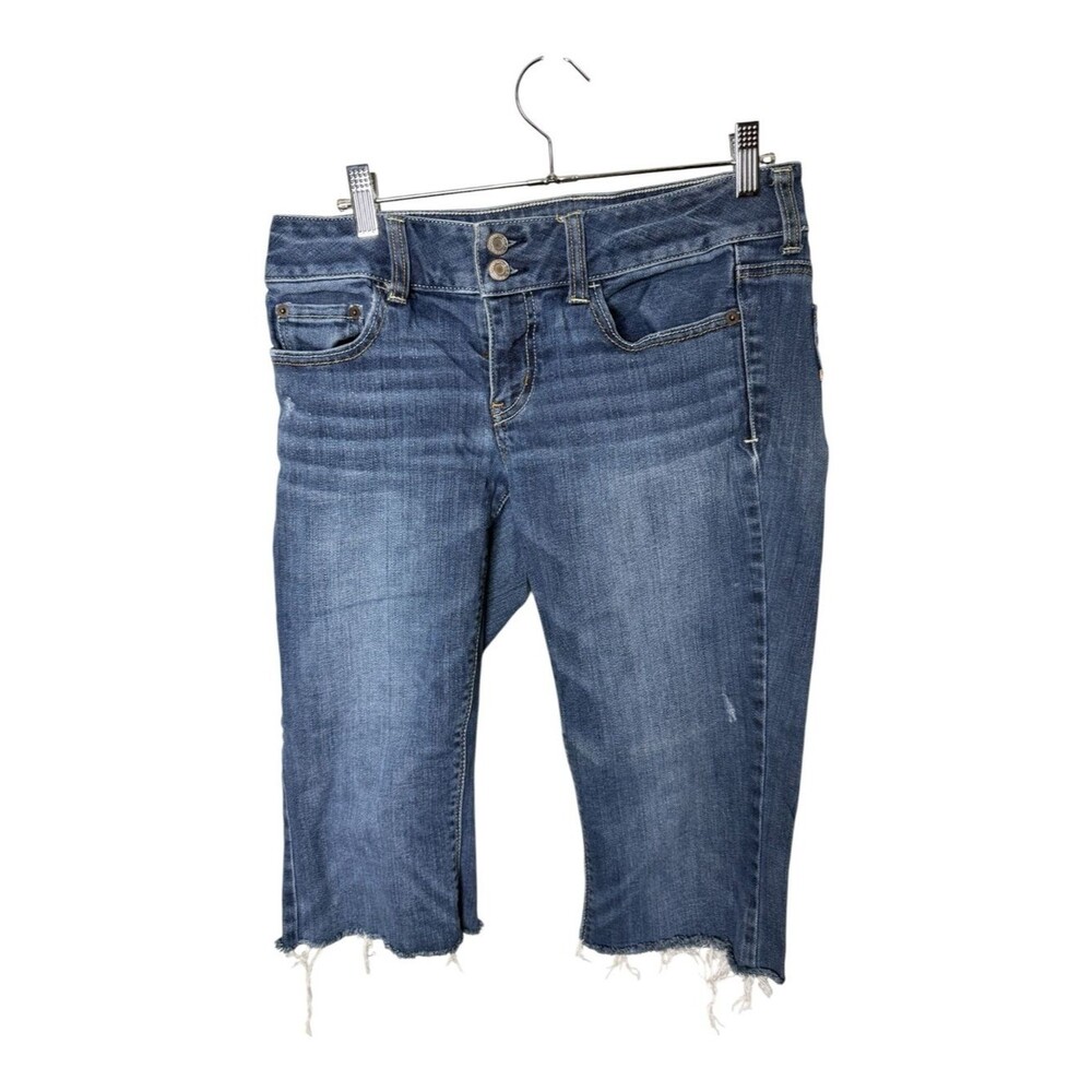 American Eagle Blue Size 8 Artist Crop Jean Shorts